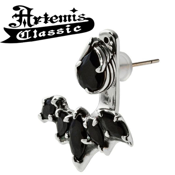 アルテミスクラシック ルシファーイヤージャケットピアスBK ブラック 片耳分 Artemis Classic ピアス スタッズピアス シルバー925  メンズ ピアス 片耳
