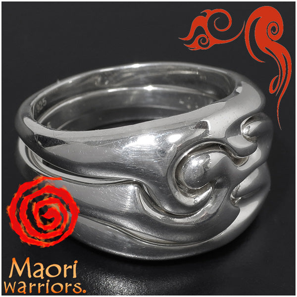 Maori warriors】United 団結 シルバー リング 15～21号/送料無料