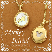 【Disney ディズニー】ミッキーマウス シルエット イニシャル K10 ゴールド ネックレス 送料無料 10金ネックレス ブランド レディース  グッズ